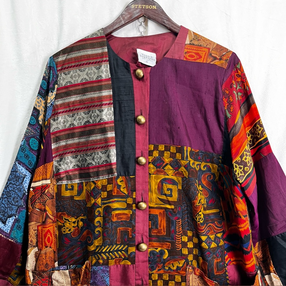 Vintage Patchwork Jacket Maggie Shepherd Australi… - image 2